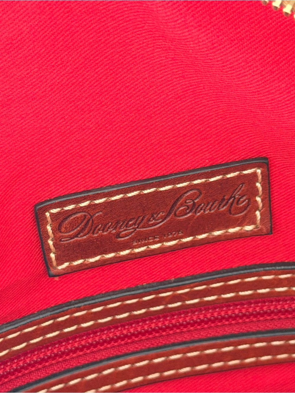 Authentic Dooney & Bourke Pebbled Leather Medium Satchel - Picture 6 of 11